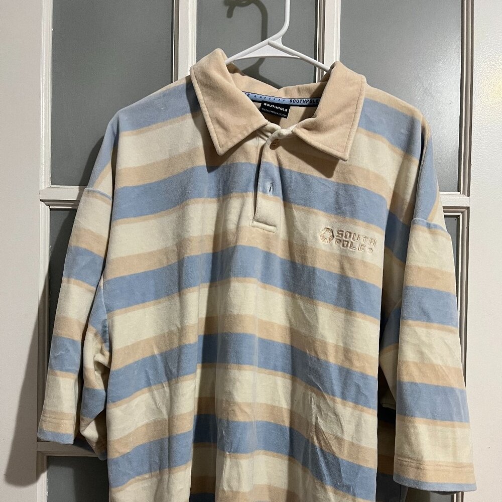 Mens Vintage Terry Cloth Shirt XL